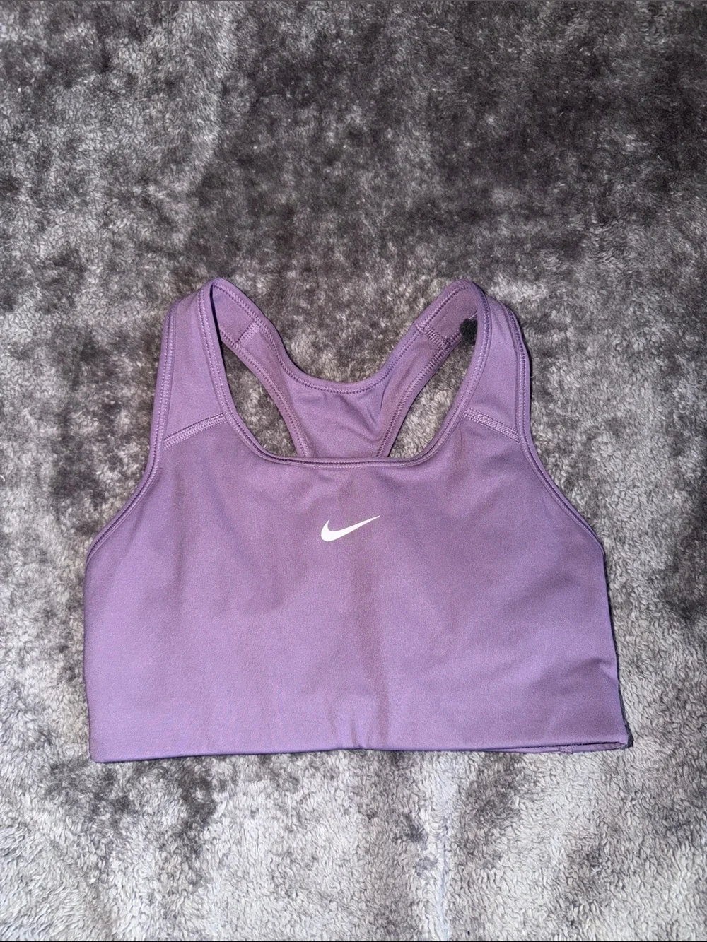 Nike Lavender Racerback Sports Bra with White Swoosh